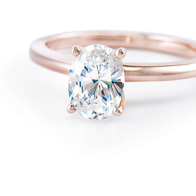 The Venice Ring - Low Set Oval Solitaire