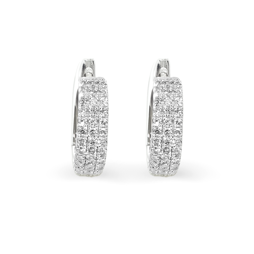 9K White Gold 0.48ct Lab Grown Diamond Earrings