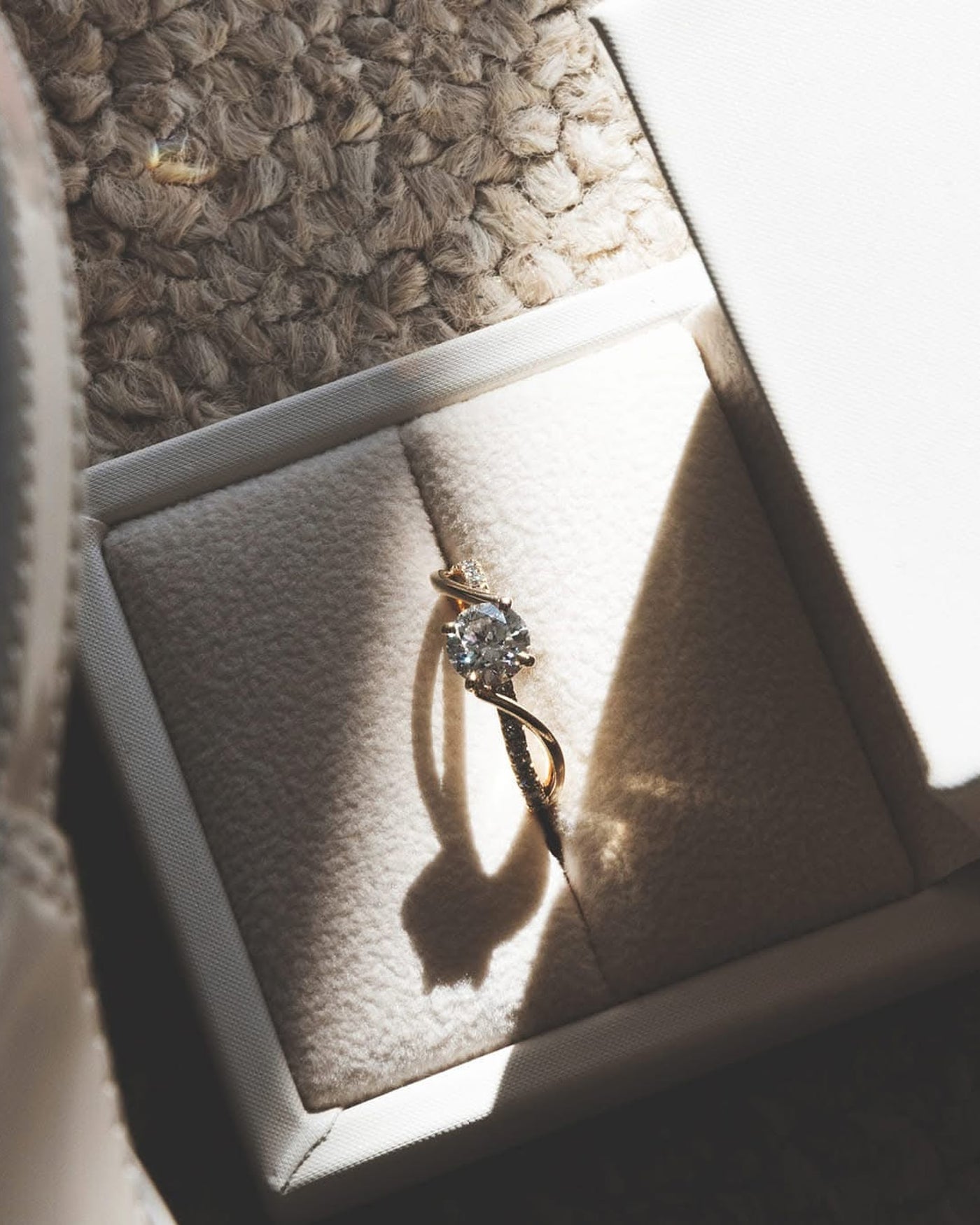 The Valencia Ring - Twist Engagement Ring Two-Tone Gold - Lab Grown Diamond