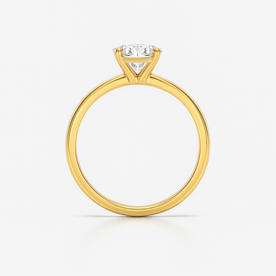 The Venice Ring - Low Set Round Solitaire - Lab Grown Diamond