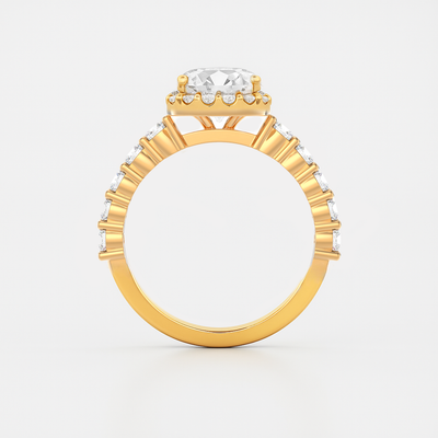 The Tara Ring – Cushion Halo Diamond Engagement Ring