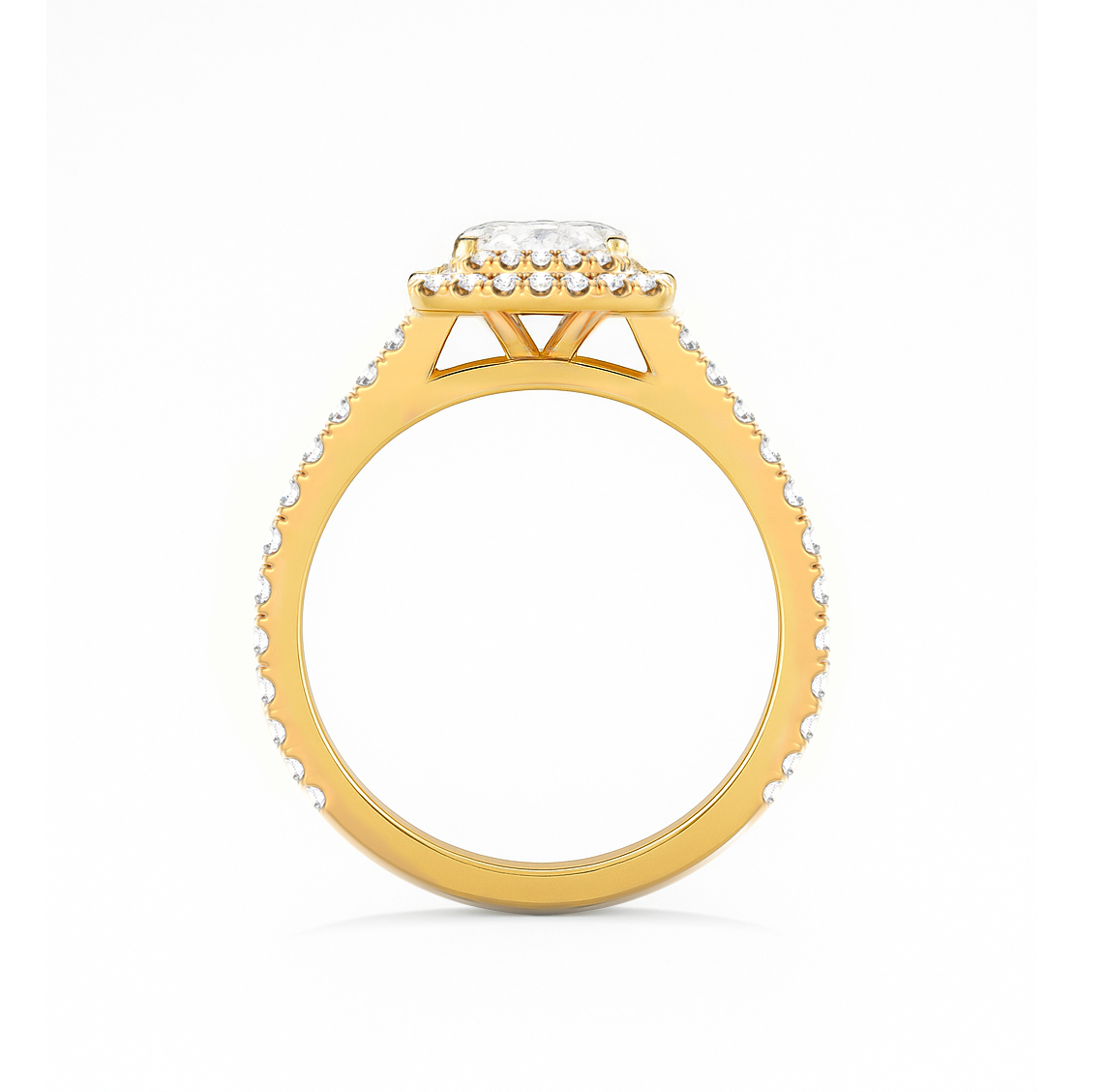 Double Halo Engagement Ring - Olivia