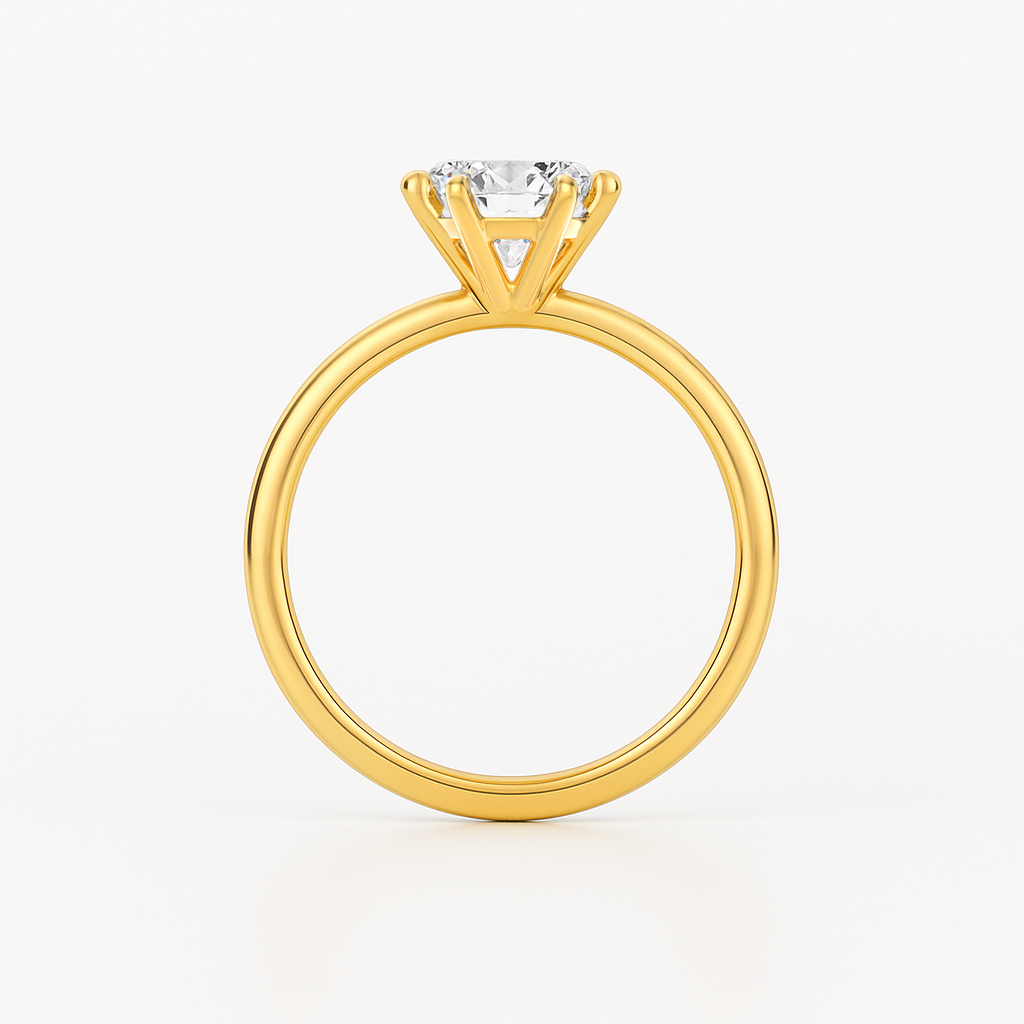 The Stanton Ring - 6-Claw Round Solitaire - Lab Grown Diamond