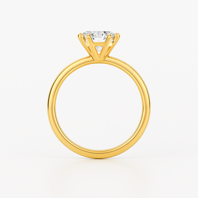 The Stanton Ring - 6-Claw Round Solitaire - Lab Grown Diamond