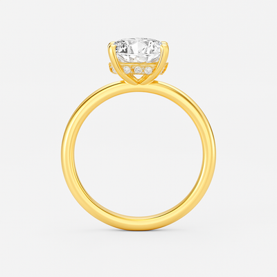 The Siena Ring - Hidden Halo Round Solitaire