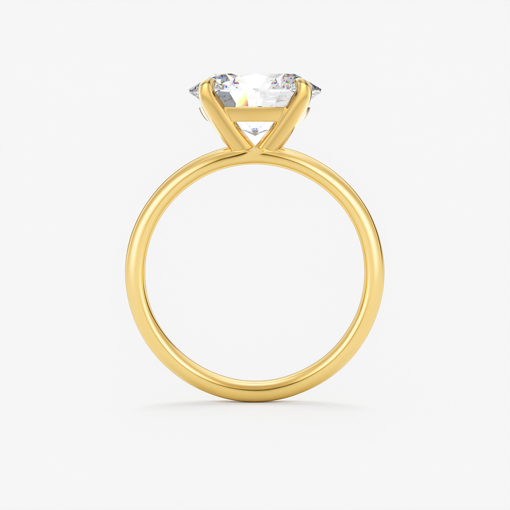 The London Ring - East West Set Oval Solitaire
