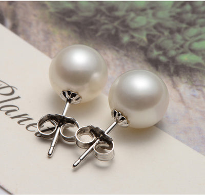 Round Pearl Studs, Silver Backings | Pre-Order