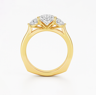 The Angelina Ring - Oval Lab Grown Diamond Trilogy