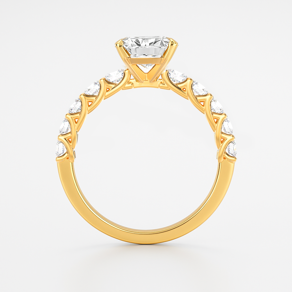 The Paris Ring - Large Diamond Pave Band