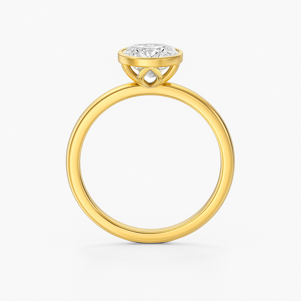 The Alicante Ring - Bezel Set Round Solitaire