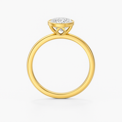 The Alicante Ring - Bezel Set Round Solitaire