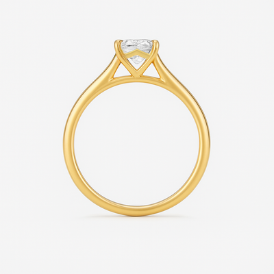 The Victoria Ring - Cathedral Princess Solitaire - Lab Grown Diamond