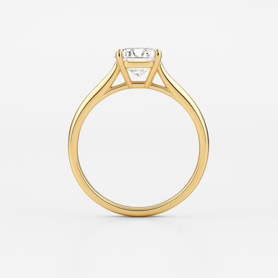 The Natalie Ring - Classic Solitaire with Cathedral Set 4-Claw Basket Set