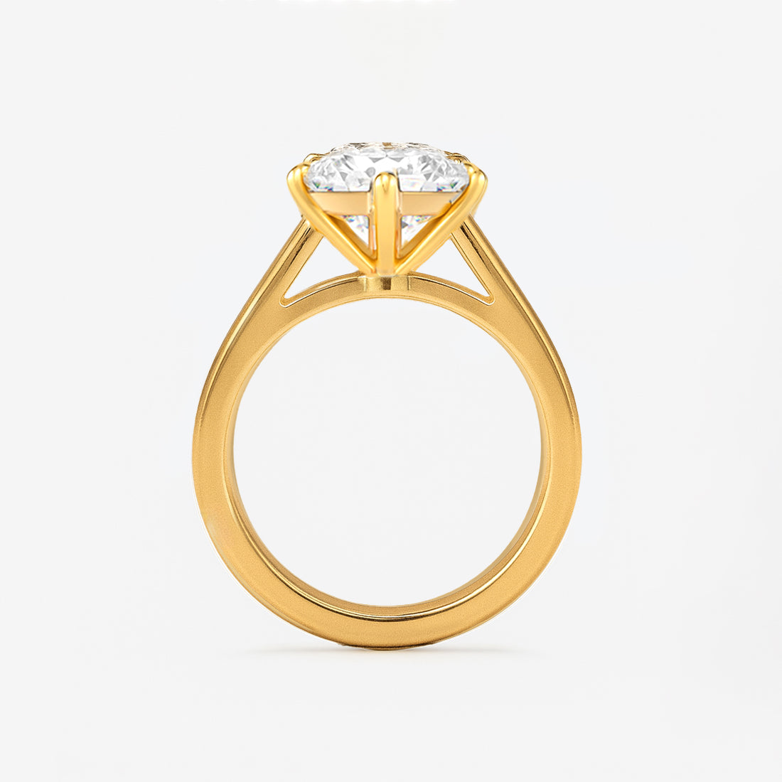 The Celine Ring – Cathedral Set Solitaire with Six-Claw Setting