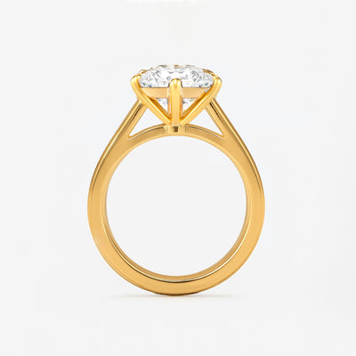 The Celine Ring – Cathedral Set Solitaire with Six-Claw Setting