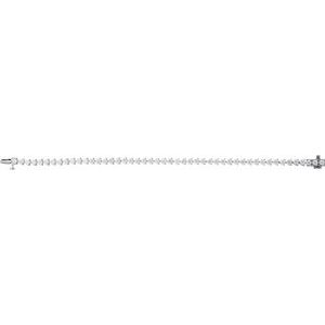 14K Yellow or White Gold 4.75 CTW Natural Diamond Line 18.4cm Bracelet