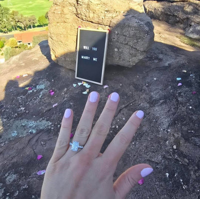 Radiant cut Lab Grown Diamond Engagement Ring - Florence