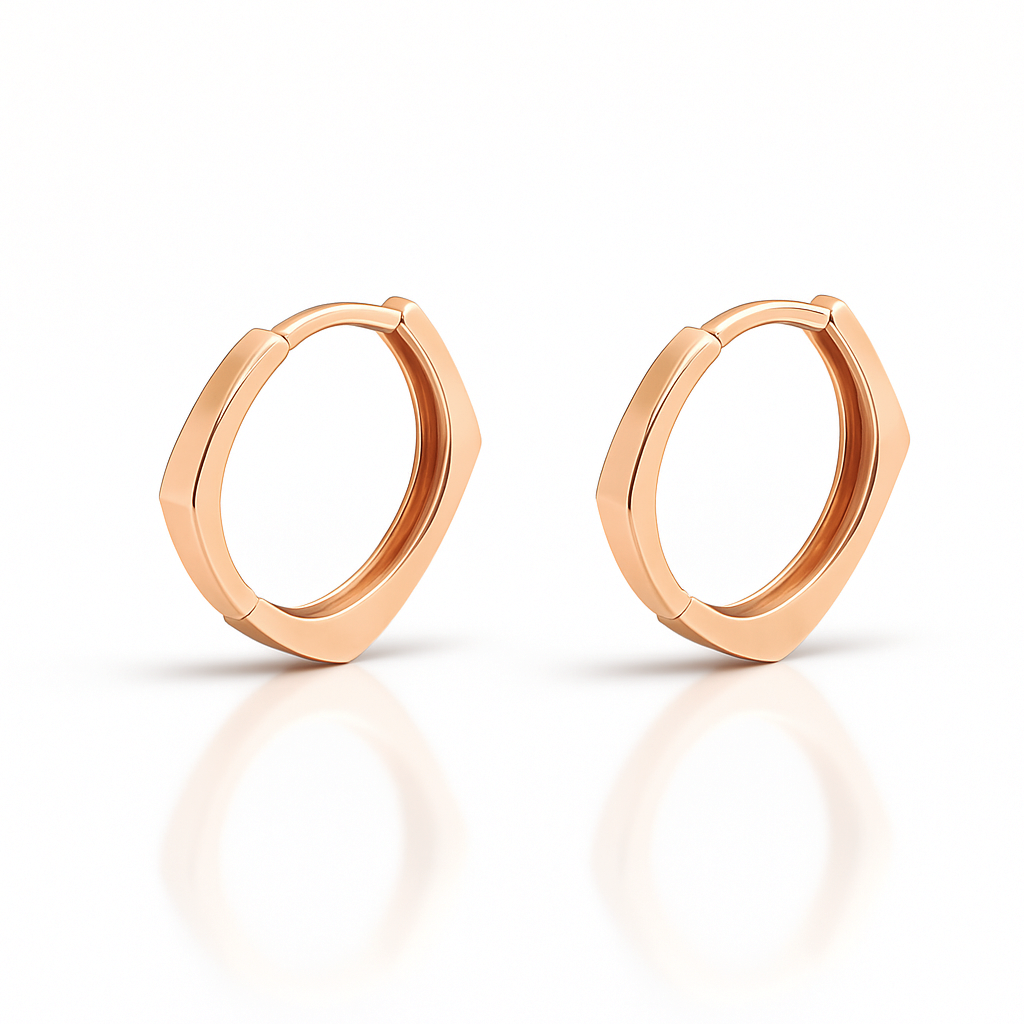 9K Yellow or White, Rose Gold Earrings