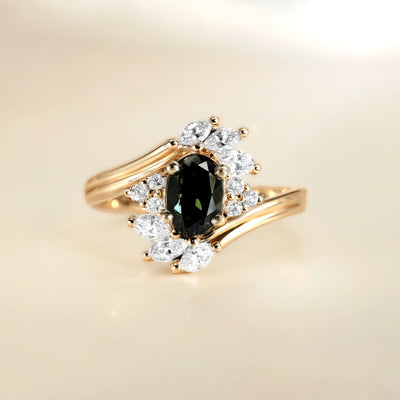 The Michelle Ring - Vintage Halo Oval Engagement Ring