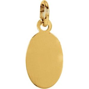 14K Yellow 9x6 mm Oval St. Christopher Medal