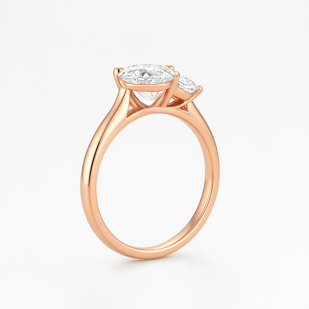 Two Stone Engagement Ring  | Toi et Moi style