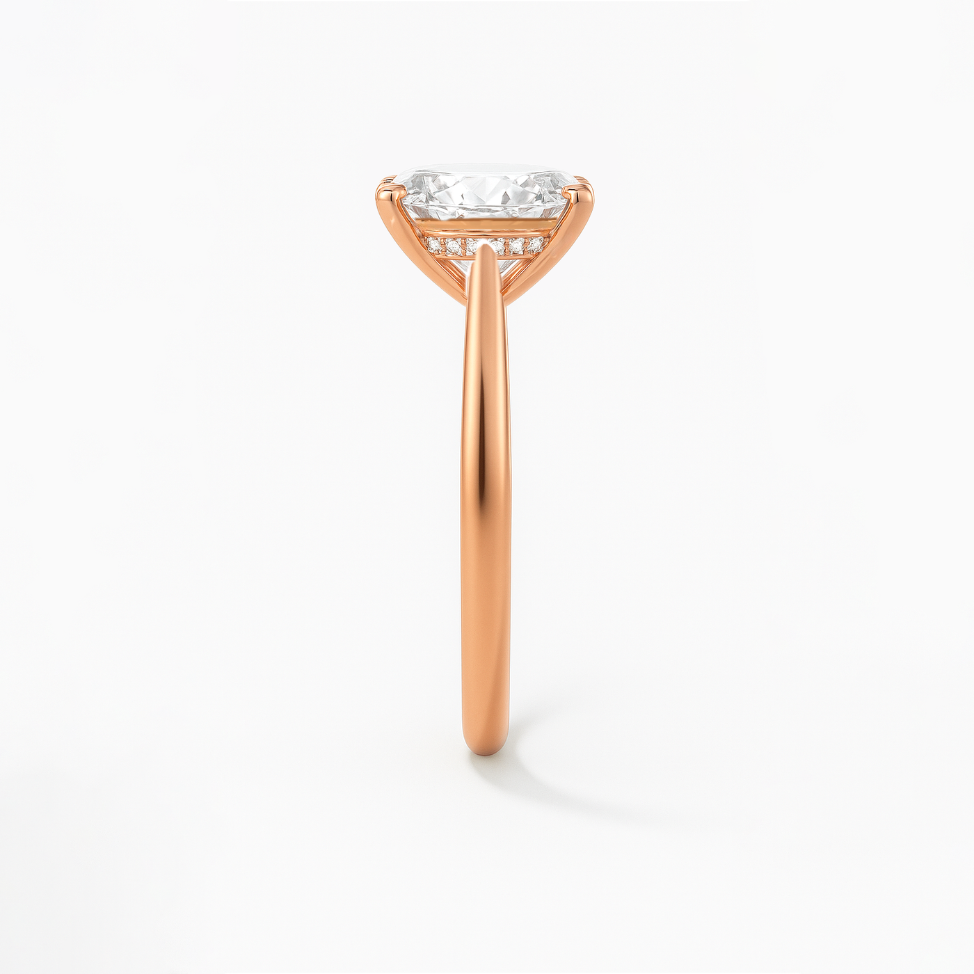 The Brescia Ring - Hidden Halo Cathedral Radiant Solitaire