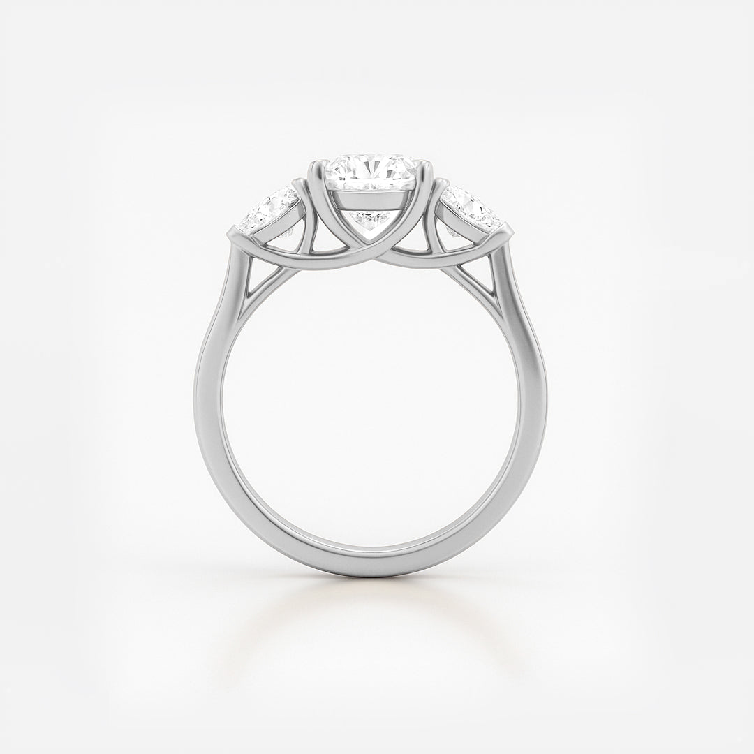 The Alexandra Ring - Pear Lab Grown Diamond Trilogy