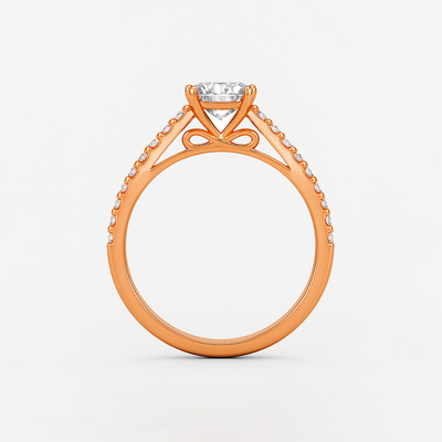 The June Ring - Accented Infinity-Inspired with Fine Pave Band