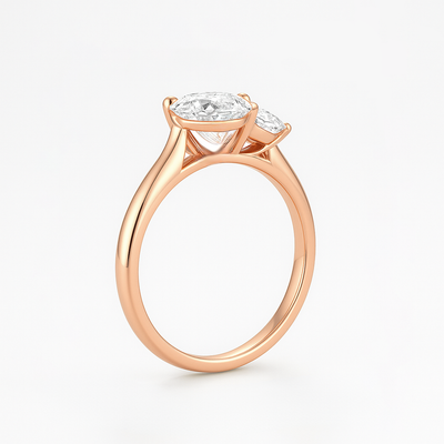 Two Stone Engagement Ring  | Toi et Moi style
