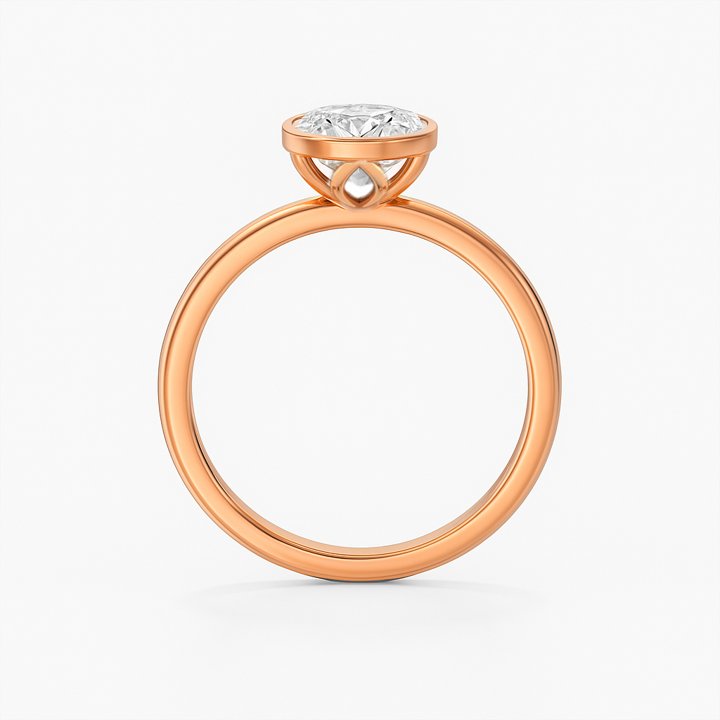 The Alicante Ring - Bezel Set Round Solitaire
