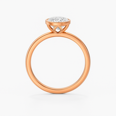 The Alicante Ring - Bezel Set Round Solitaire