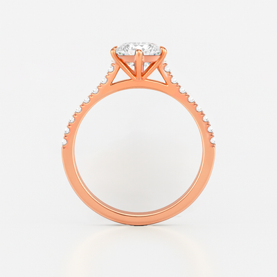 The Vivienne Ring – Cathedral-Set with Pavé Shoulders