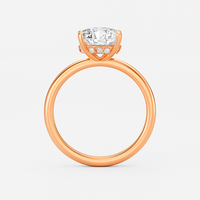 The Siena Ring - Hidden Halo Round Solitaire