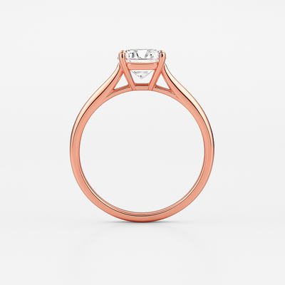 The Natalie Ring - Classic Solitaire with Cathedral Set 4-Claw Basket Set