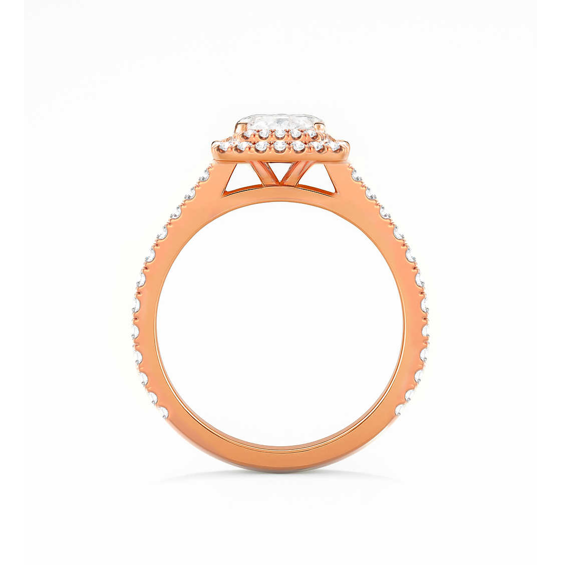 Double Halo Engagement Ring - Olivia