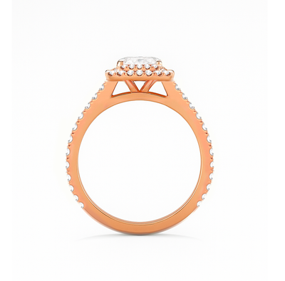 Double Halo Engagement Ring - Olivia