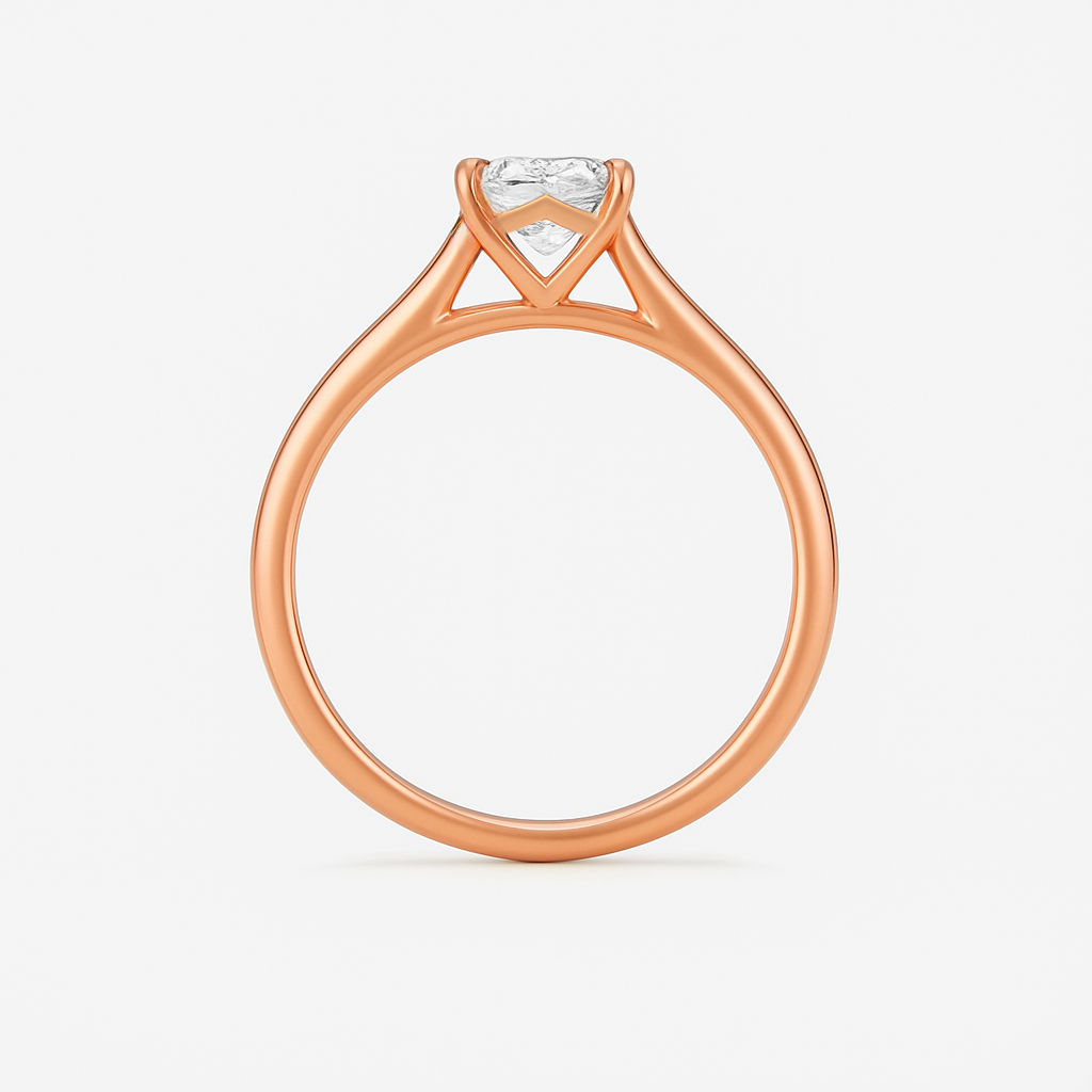 The Victoria Ring - Cathedral Princess Solitaire - Lab Grown Diamond