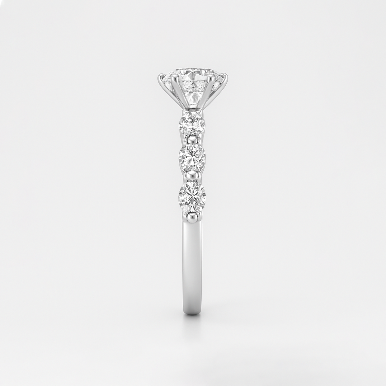 The Scarlett Ring - Oval Pave Band - Lab Grown Diamond