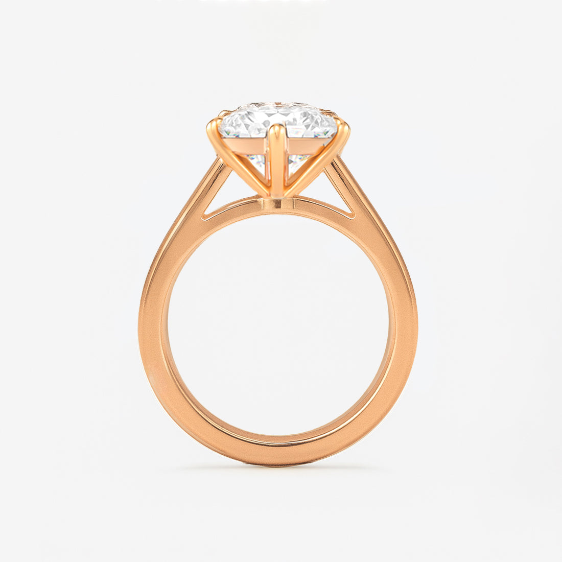 The Celine Ring – Cathedral Set Solitaire with Six-Claw Setting