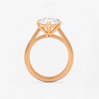 The Celine Ring – Cathedral Set Solitaire with Six-Claw Setting