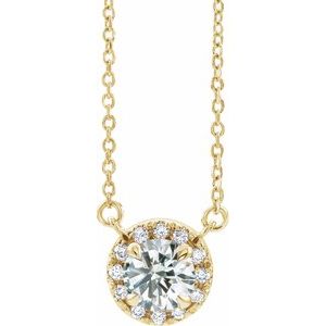 14K Yellow, White Gold 0.20 CTW Lab-Grown Diamond French-Set 40-45cm Necklace