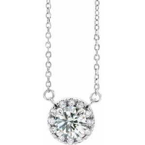 14K White 0.5 CTW Lab-Grown Diamond French-Set 40-45cm Necklace