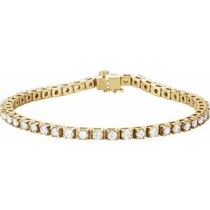 14K Yellow, Rose Gold 4.75CTW Lab-Grown Diamond Line 18cm Bracelet