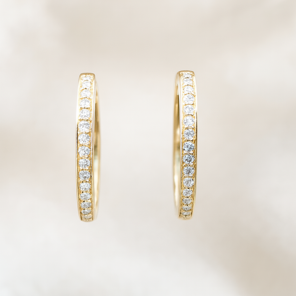 9K Yellow Gold 0.33ct Lab Grown Diamond Earrings