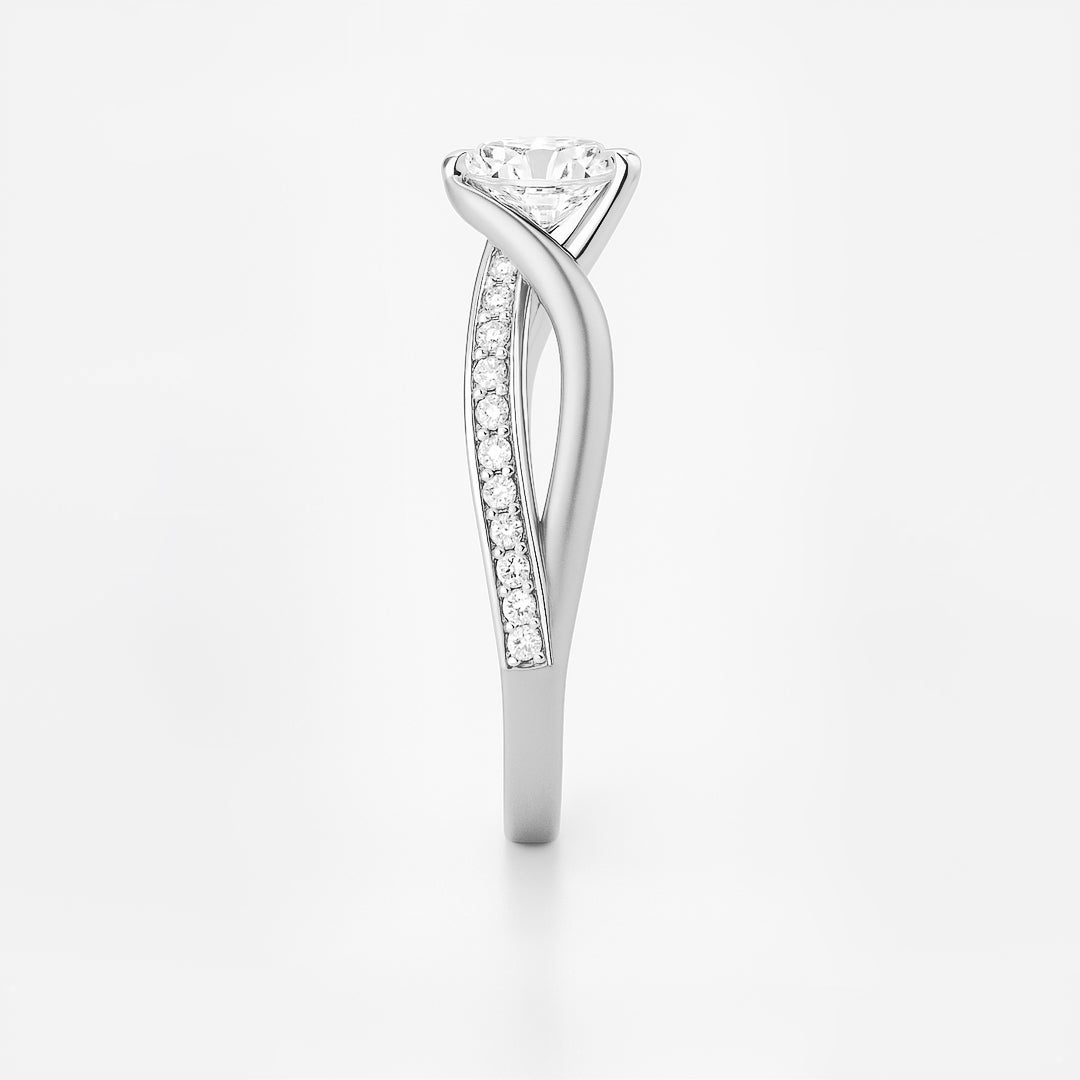 The Valencia Ring - Twist Engagement Ring Two-Tone Gold - Lab Grown Diamond