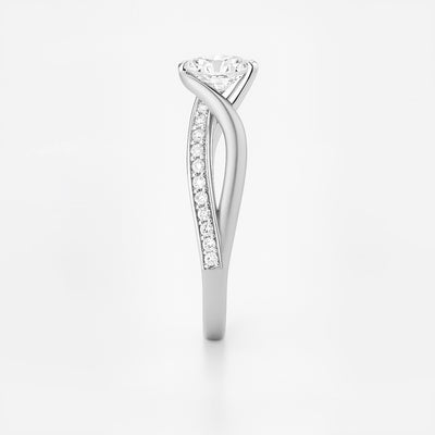 The Valencia Ring - Twist Engagement Ring Two-Tone Gold - Lab Grown Diamond