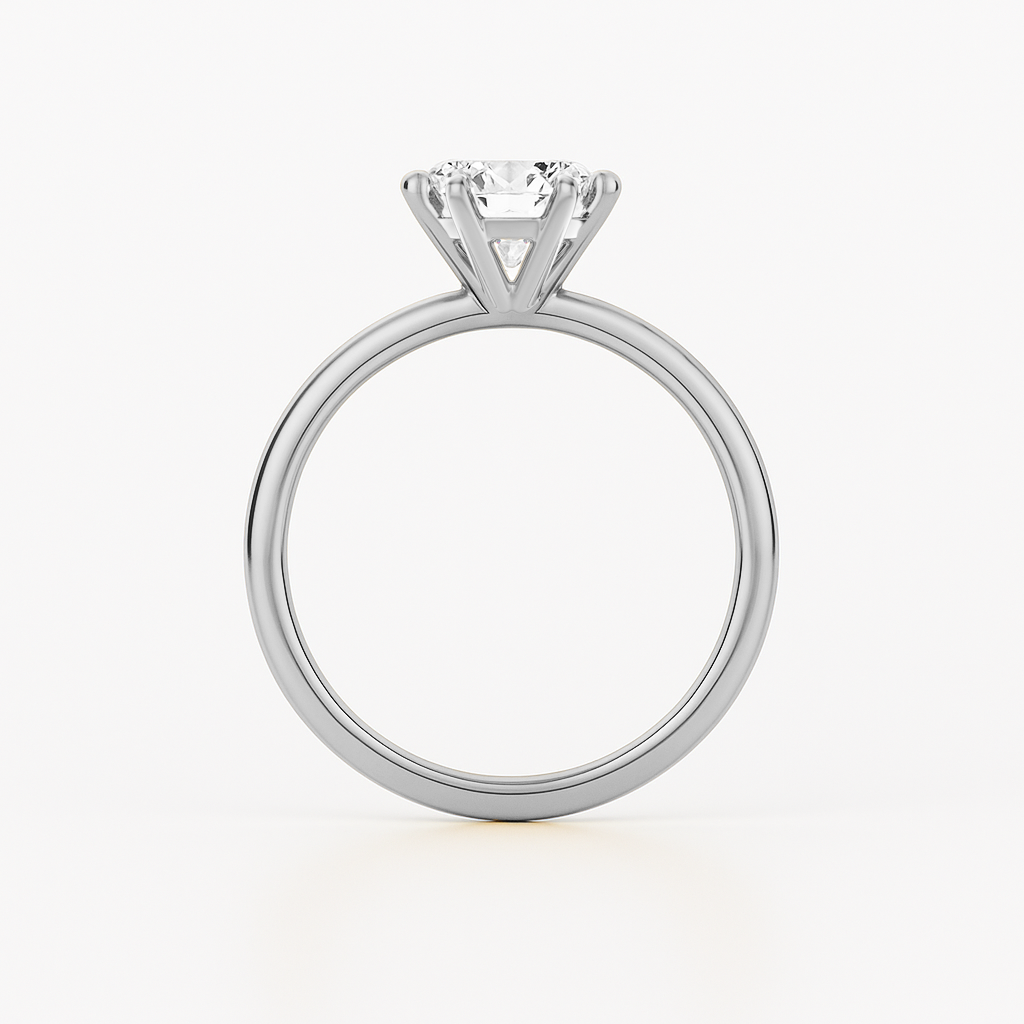 The Stanton Ring - 6-Claw Round Solitaire - Lab Grown Diamond