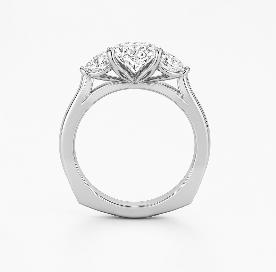 The Angelina Ring - Oval Lab Grown Diamond Trilogy