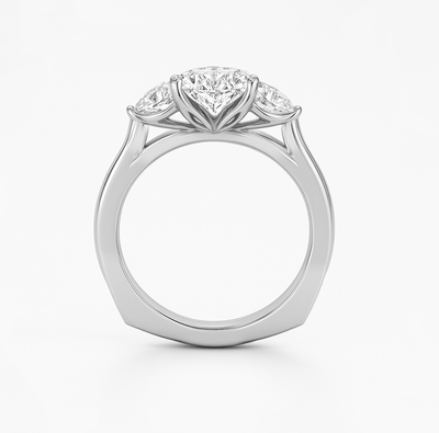 The Angelina Ring - Oval Lab Grown Diamond Trilogy