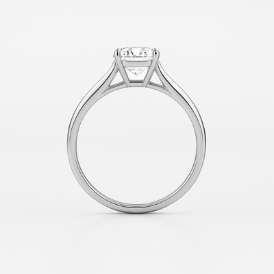 The Natalie Ring - Classic Solitaire with Cathedral Set 4-Claw Basket Set